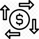 Fluxo De Dinheiro Fluxo De Caixa Dinheiro Ícone