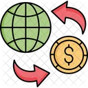 Fluxo Monetario Global Fluxo De Caixa Global Troca Monetaria Global Ícone