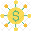 Fluxo De Dinheiro Crowdfunding Financiamento Ícone