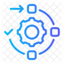 Fluxo De Trabalho Setas Roda Dentada Ícone