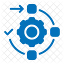 Fluxo De Trabalho Setas Roda Dentada Ícone