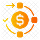 Fluxo De Trabalho Setas Dinheiro Ícone