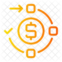 Fluxo De Trabalho Setas Dinheiro Ícone