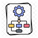 Fluxo De Trabalho Hierarquia Fluxograma Ícone
