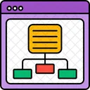 Hierarquia Diagrama Fluxograma Ícone