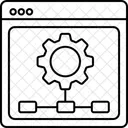 Negocios Diagrama Fluxo Ícone