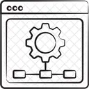 Negocios Diagrama Fluxo Ícone