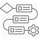 Fluxo De Trabalho Icone Thinline Ícone
