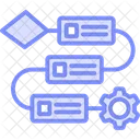 Fluxo De Trabalho Duotone Line Icone Ícone