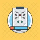 Fluxo De Trabalho Esquema Plano Ícone