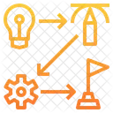 Fluxo De Trabalho Gerenciamento De Ideias Sucesso Equipamento Design Thinking Ícone