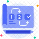 Fluxo De Trabalho Planejamento Processo Ícone