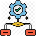 Fluxo De Trabalho Hierarquia Diagrama Ícone