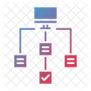 Hierarquia Diagrama Fluxograma Icon