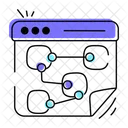 Fluxo De Trabalho De Dados Fluxo De Trabalho Do Site Mapa Do Site Ícone