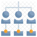 Fluxo de trabalho dos funcionários  Ícone