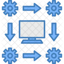 Fluxo de trabalho fluxograma hierarquia planejamento esquema de processo diagrama gerenciamento de layout site  Ícone