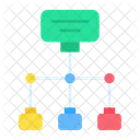 Hierarquia Diagrama Fluxograma Ícone