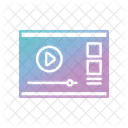 Fluxo De Video Video On Line Streaming De Video Ícone