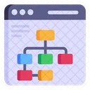 Fluxo De Trabalho Fluxograma Fluxo Do Site Ícone
