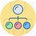 Grafico Fluxo Organizacao Ícone