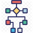 Grafico Esquema Fluxo De Trabalho Ícone