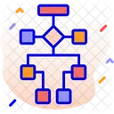 Grafico Esquema Fluxo De Trabalho Ícone