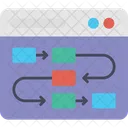 Planejamento De Navegador Navegador Fluxograma Ícone