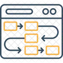 Planejamento De Navegador Navegador Fluxograma Ícone