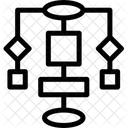 Fluxograma Diagrama Hierarquia Ícone