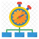 Cronograma De Fluxograma Cronometro Fluxograma Ícone