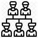Fluxograma Organizacional Diagrama Organizacional Organograma Ícone