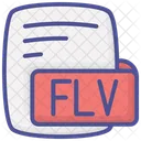 Flv Flash Video Color Outline Style Icon Icon
