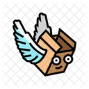 Fly Wings Cardboard Icon