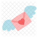Flying Mail Love Icon