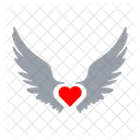 Flying Heart Love Icon