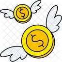Flying Coin Financial Icon
