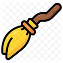 Flying Broom Magic Witch Icon