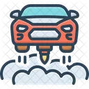 Flying Car Hover Transport Icon