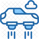 Flying Car Science Fiction Technology Icon