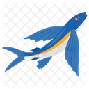 Flying Fish Large Fins Fish Species Icon