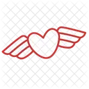 Flying Heart Heart Wings Love Wings Icon