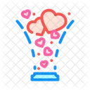 Hearts Fly Love Icon