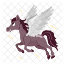Flying Horse Horse Cartoon Horse Stickers Icon