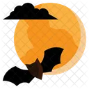 Flying Bat Moon Icon