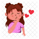 Girl Love Flying Kiss Girl Kissing 아이콘