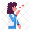 Flying Kiss Air Smooch Air Kiss Icon
