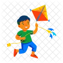 Flying Kite Playing Hobby Icon