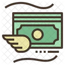 Flying Money Transfer Icon