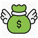 Flying money bag  Icon